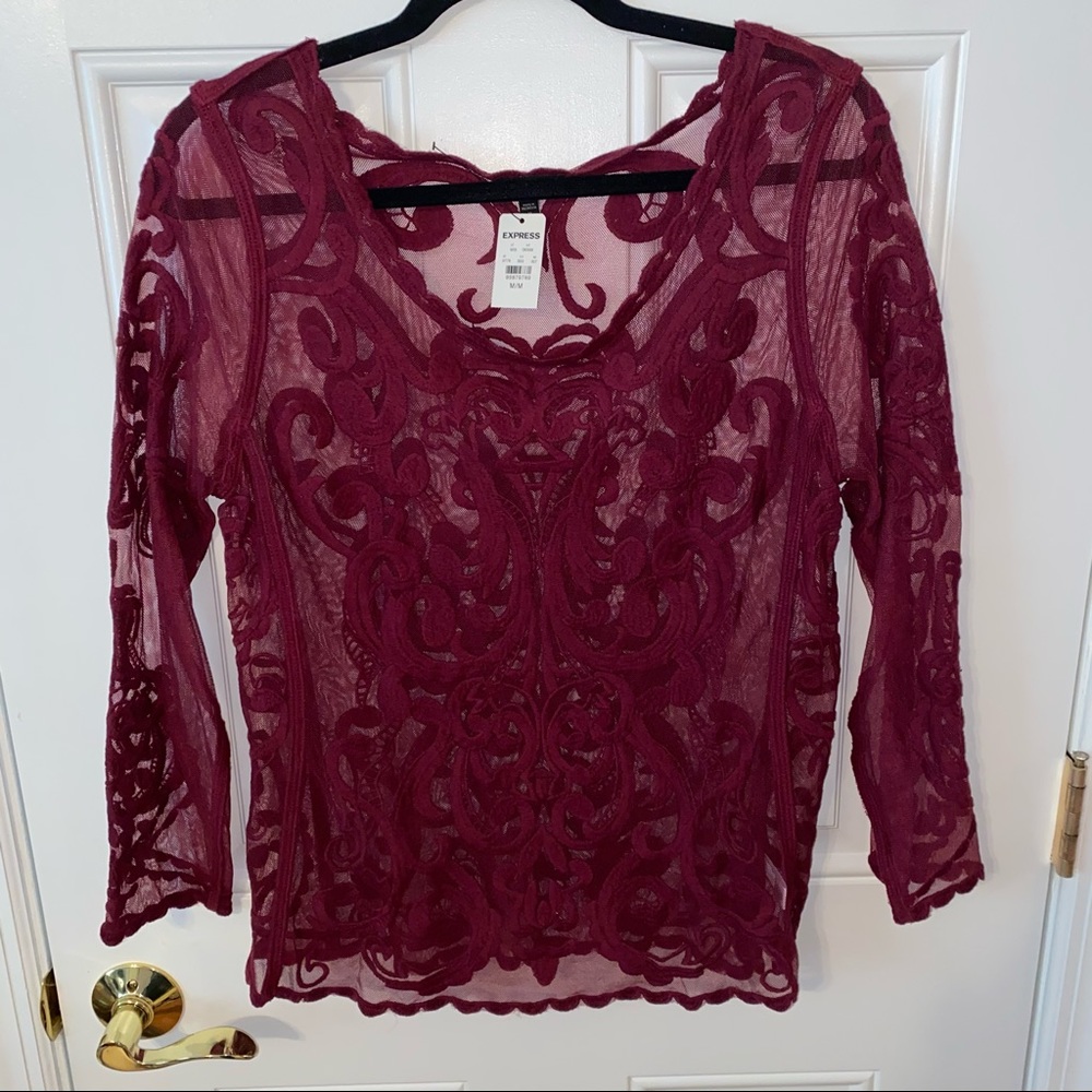 Express Lace 3/4 Sleeve Shirt